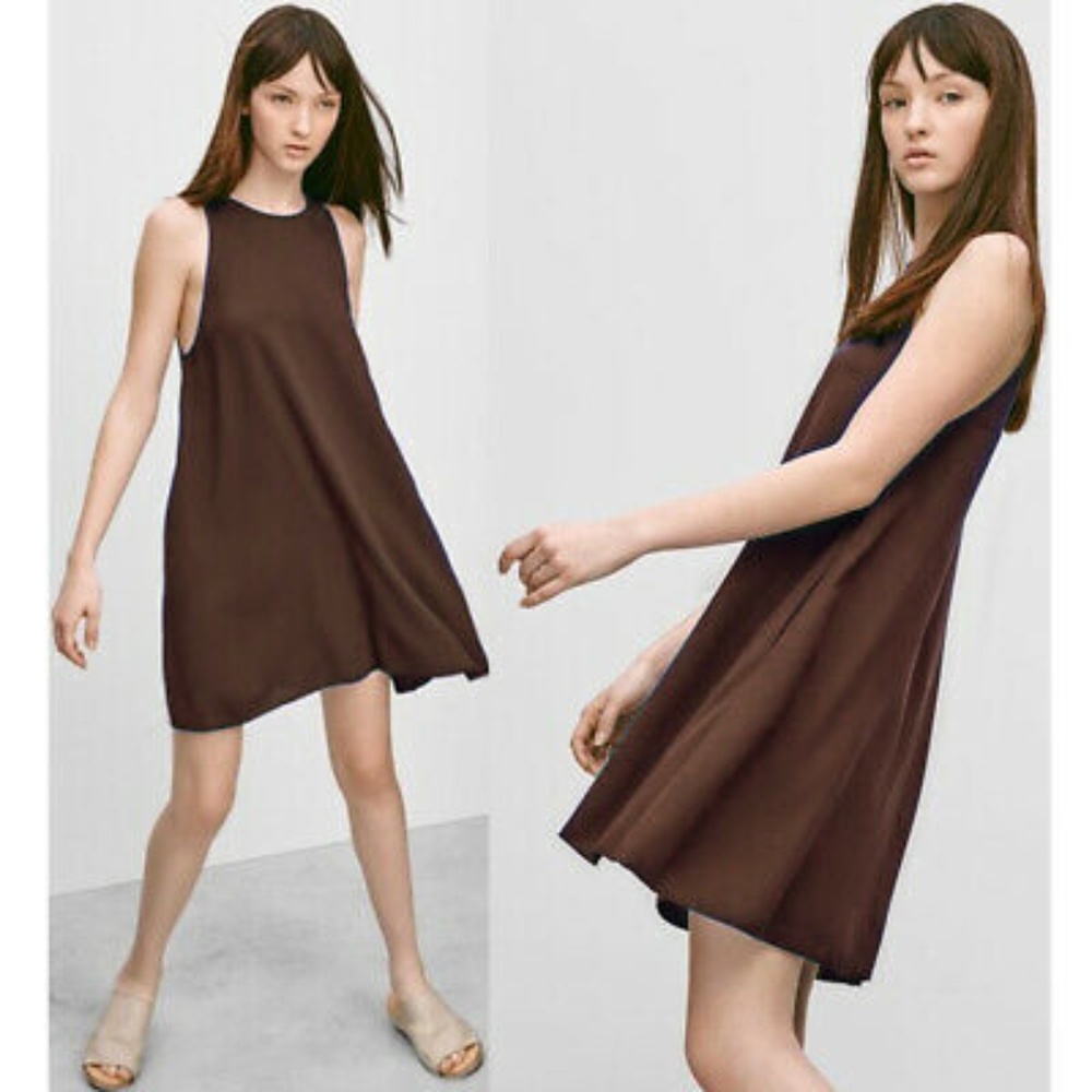 Aritzia Trapeze Vegan Suede Dress